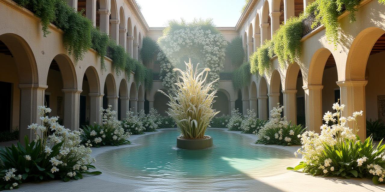 Installazione monumentale di fiori e metallo a Roma